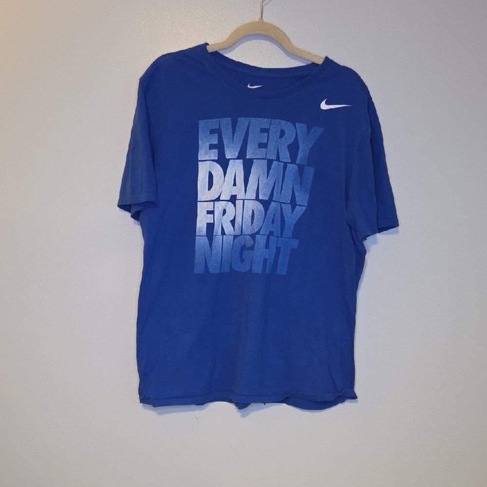 Nike Sportswear Blue Slogan Tee “Every Damn Friday Night” Men’s